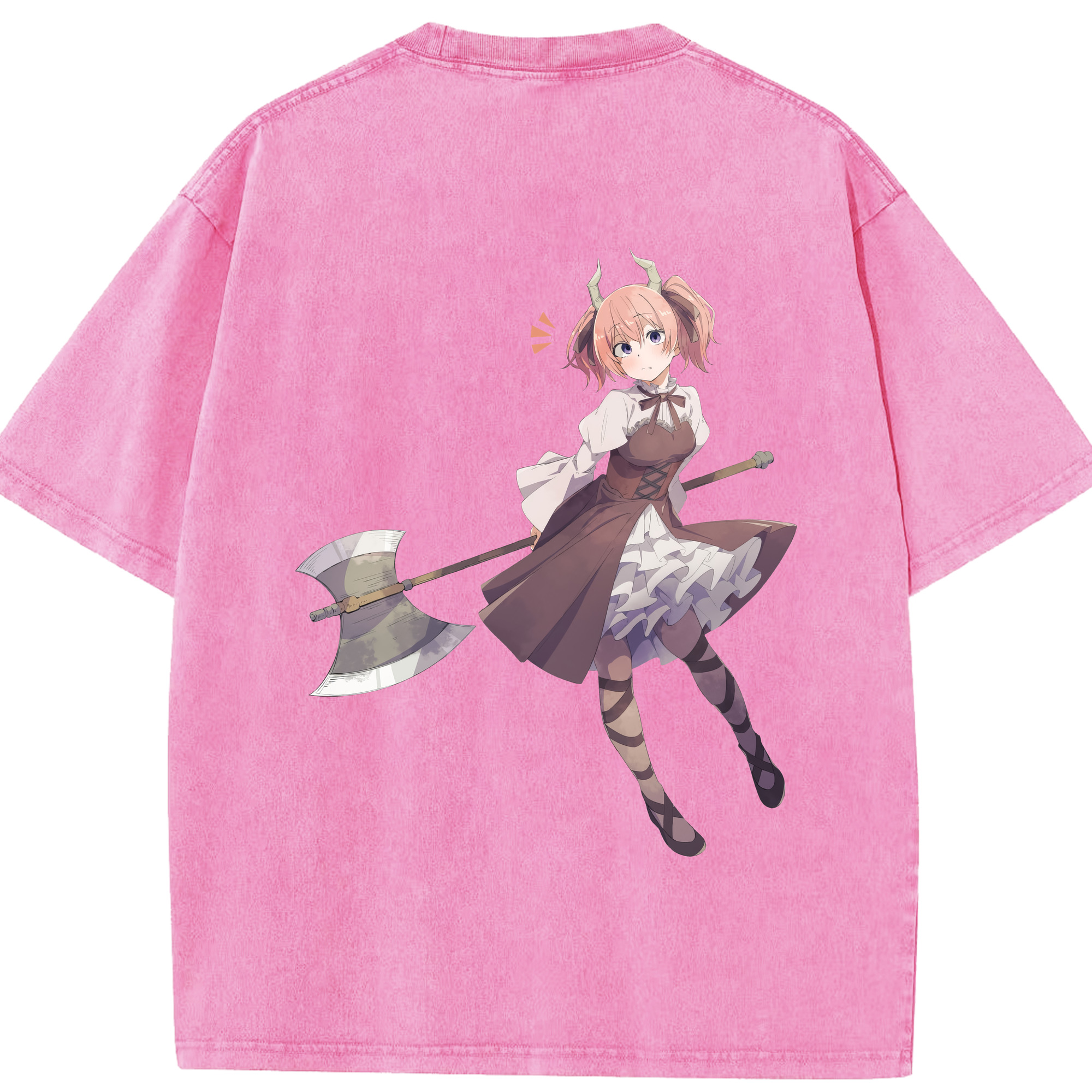 （画像用） 葬送のフリーレン Frieren 綿100% ヴィンテージ風 半袖Tシャツ（背面プリント）